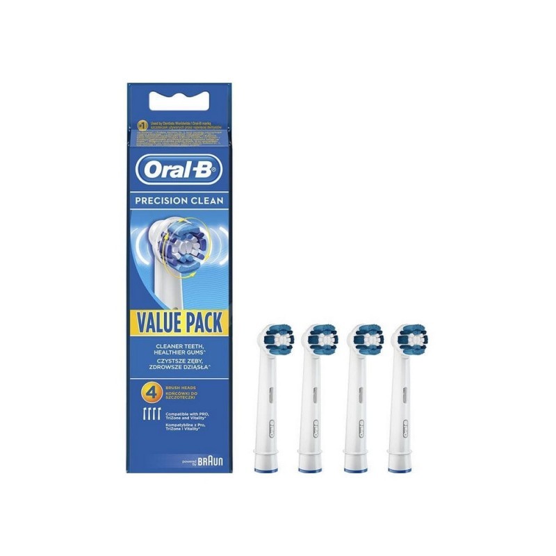4 Oral-B keičiamos šepetėlių galvutės Precision Clean OralB